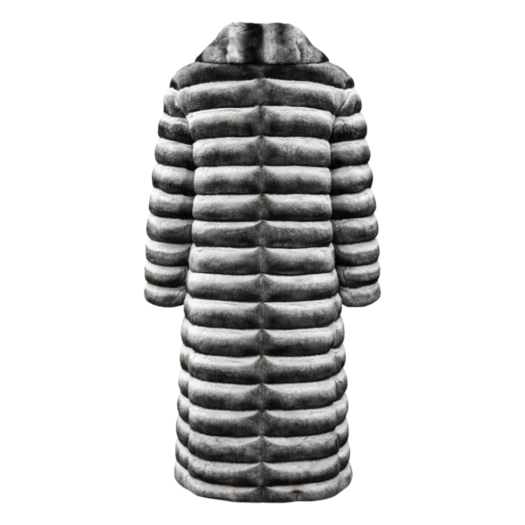 Full Length Chinchilla Coat with Collar