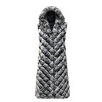 Full Length Diamond Cut Chinchilla Vest
