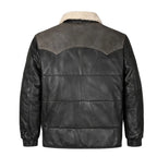Aviator Bubble Leather Jacket