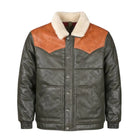 Aviator Bubble Leather Jacket