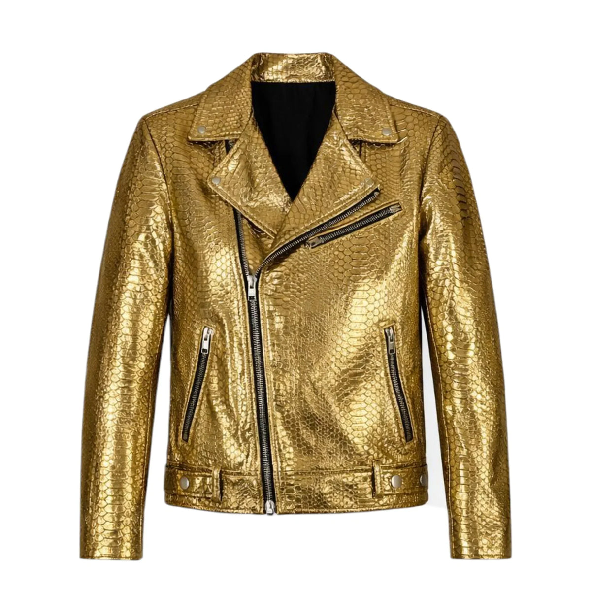 Biker Style Python Jacket