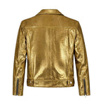 Biker Style Python Jacket