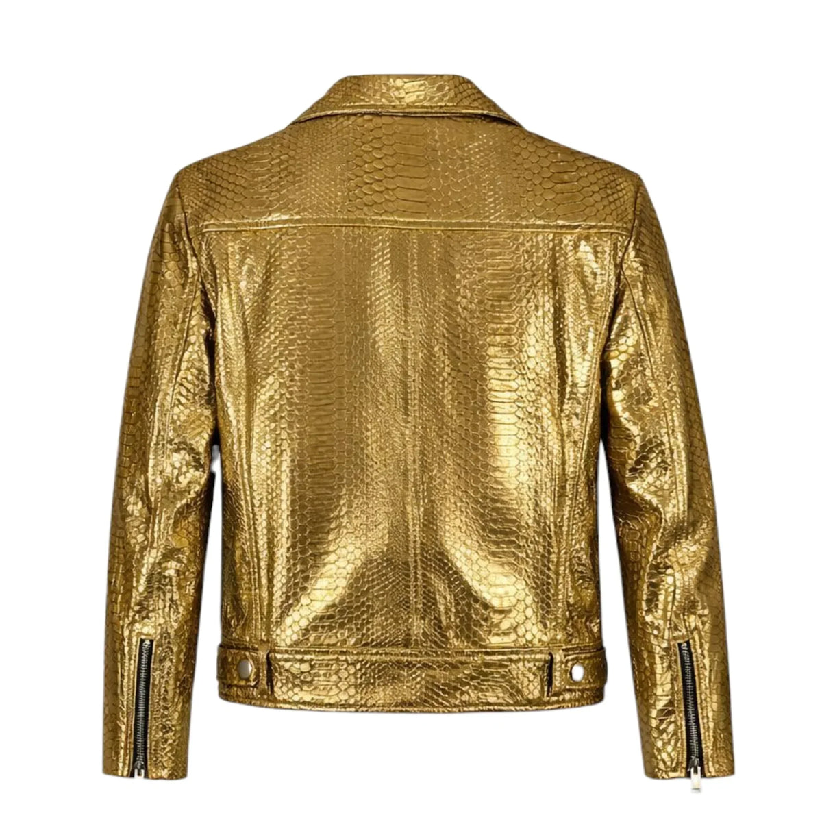 Biker Style Python Jacket