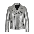 Biker Style Python Jacket