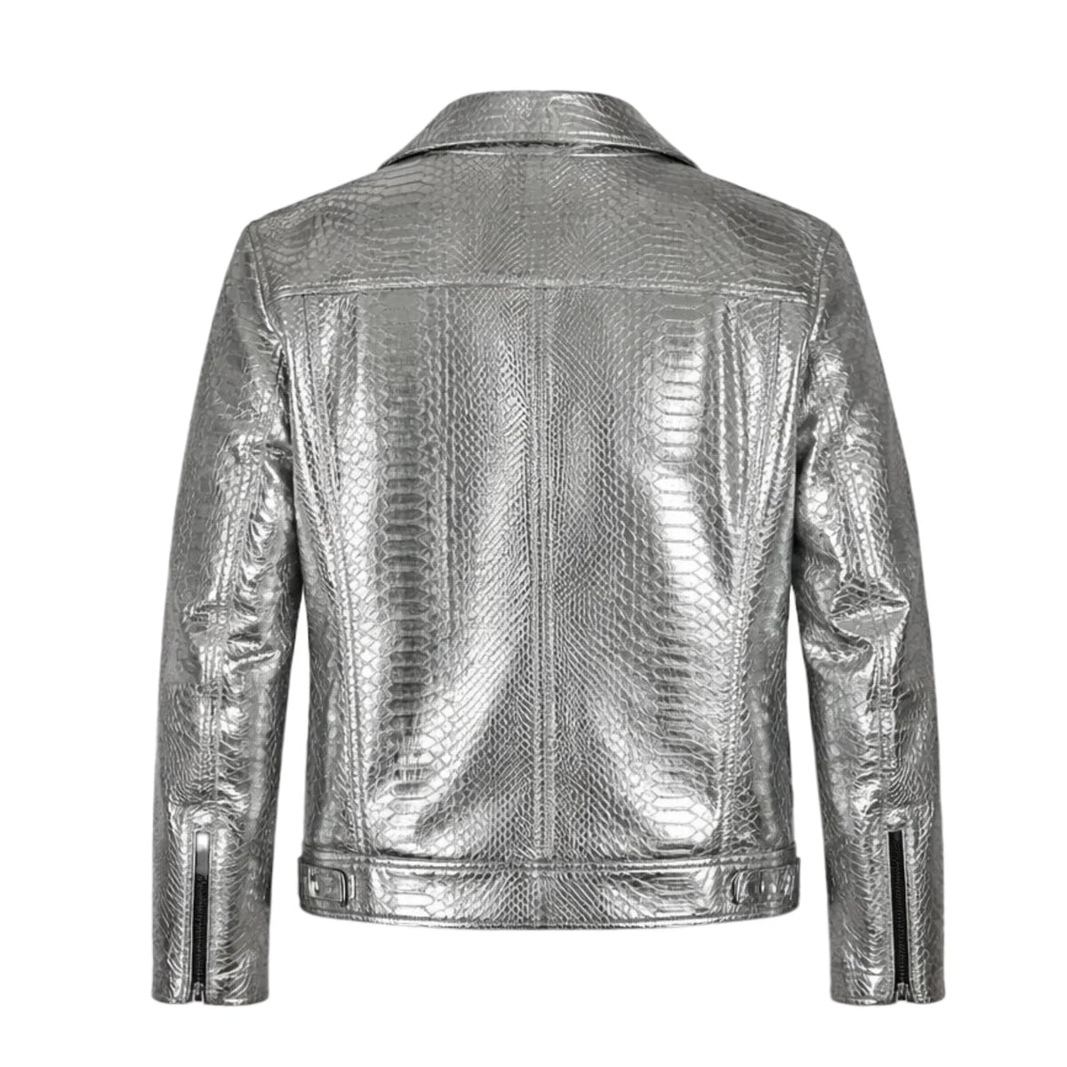 Biker Style Python Jacket