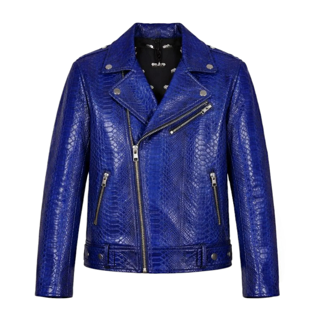 Biker Style Python Jacket