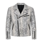 Biker Style Python Jacket