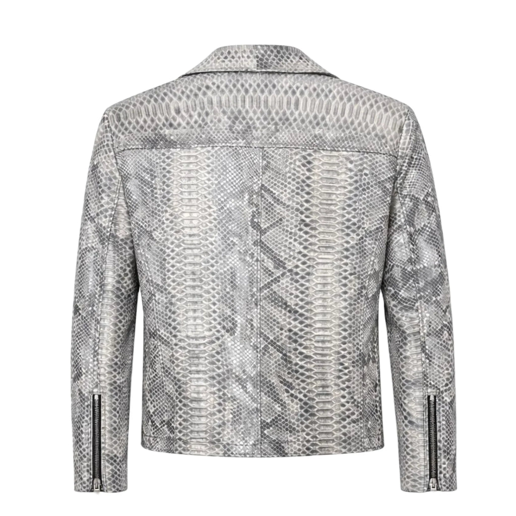 Biker Style Python Jacket
