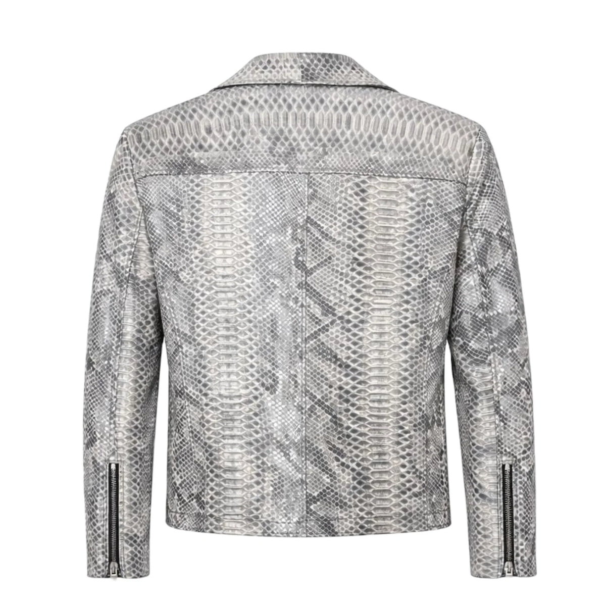 Biker Style Python Jacket
