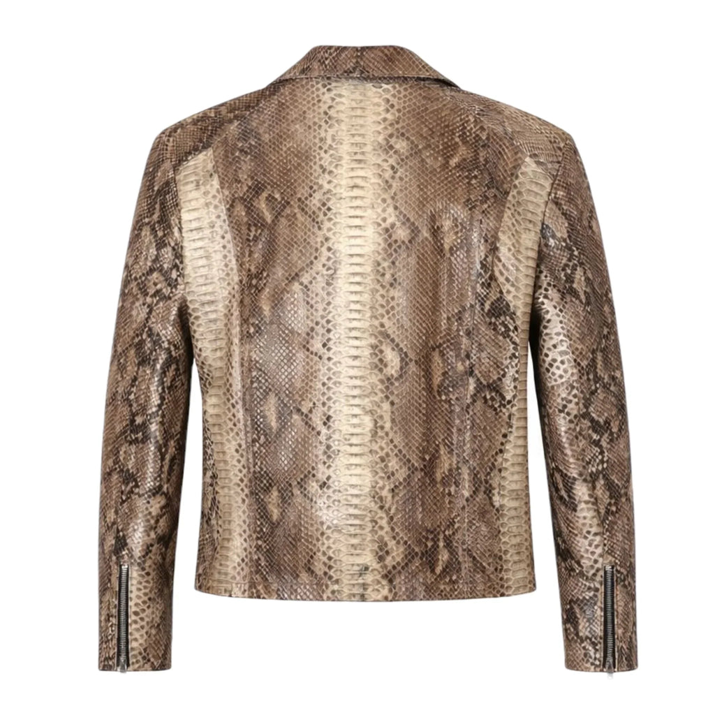 Biker Style Python Jacket