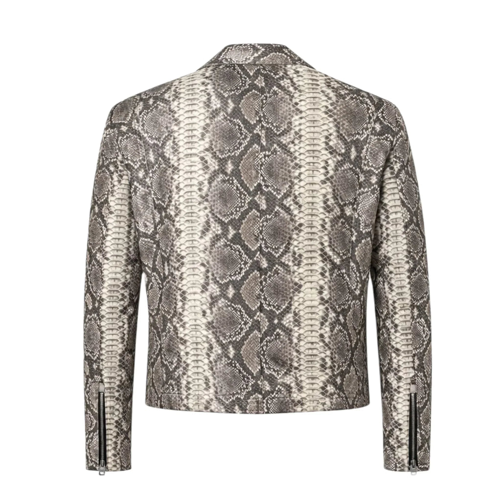 Biker Style Python Jacket