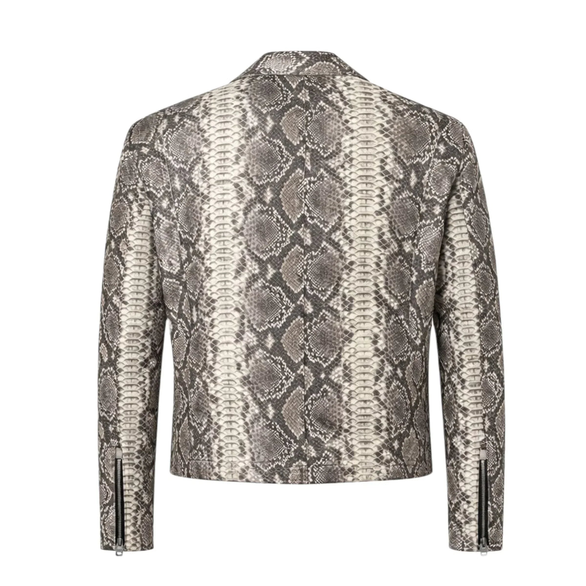 Biker Style Python Jacket