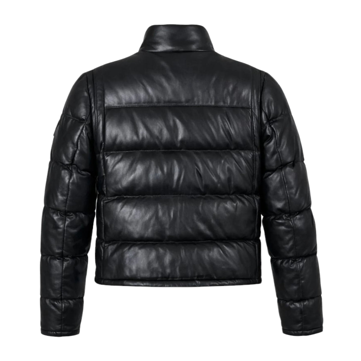 Leather Goose Bubble Jacket