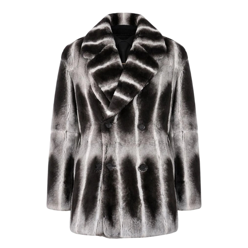 3/4 Rex Rabbit Double Breasted Coat