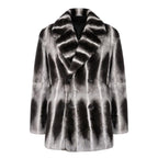 3/4 Rex Rabbit Double Breasted Coat