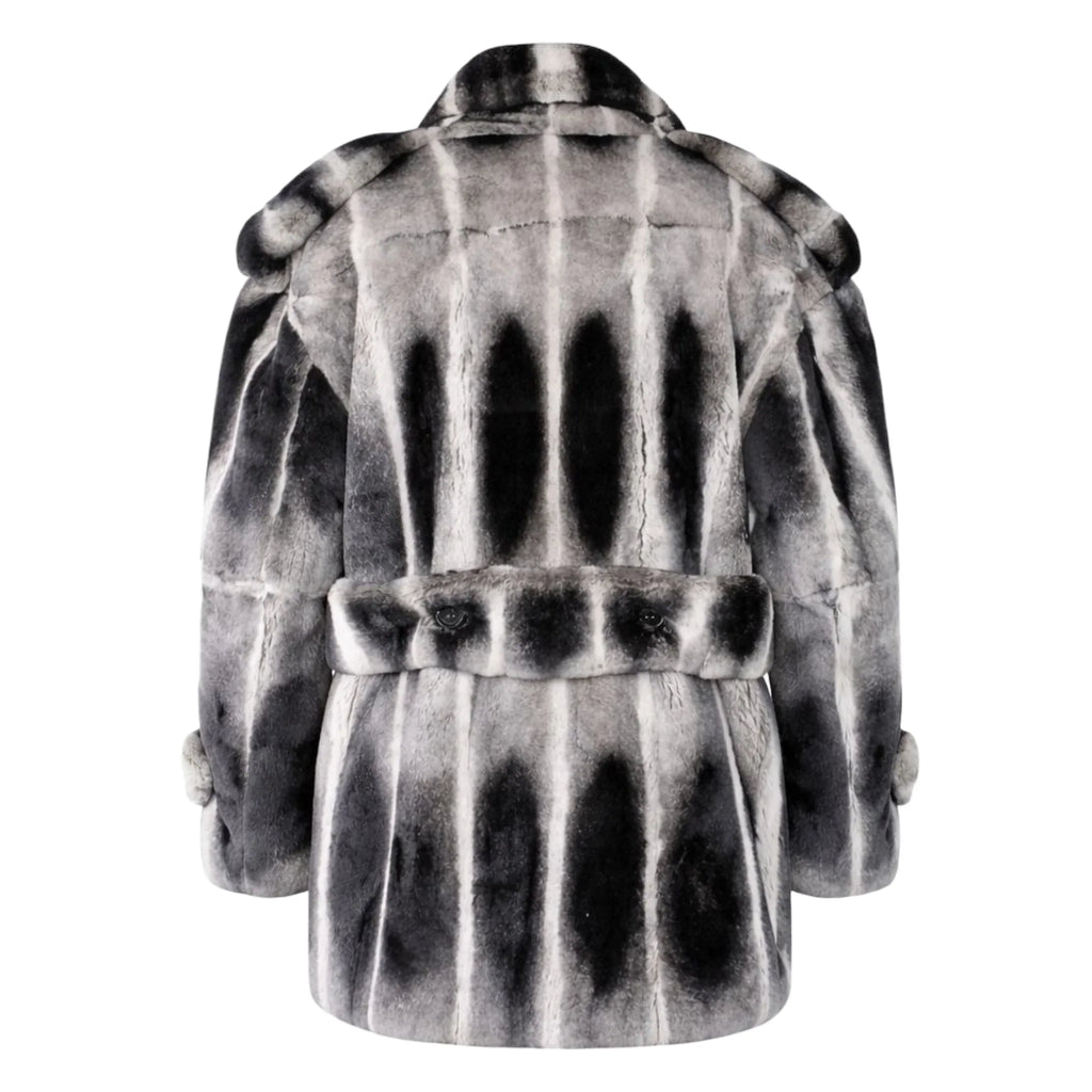 3/4 Rex Rabbit Double Breasted Coat