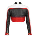 Cropped Leather Moto Jacket