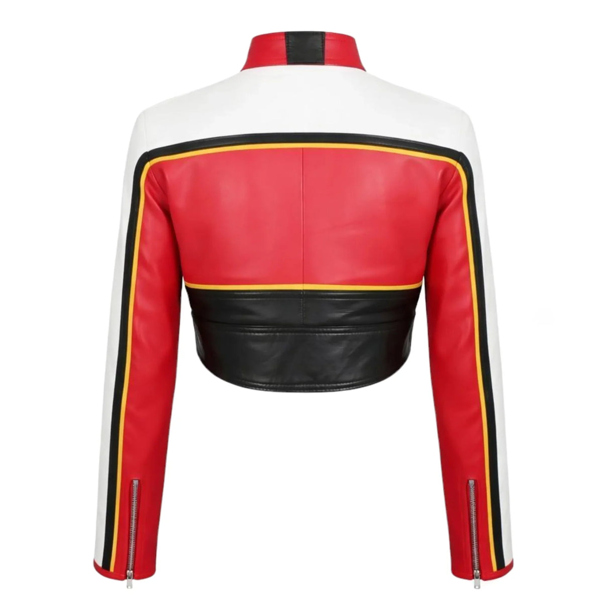 Cropped Leather Moto Jacket