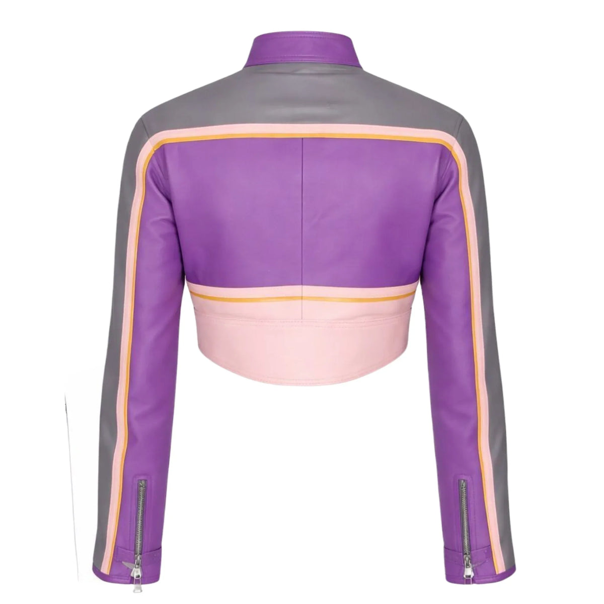 Cropped Leather Moto Jacket