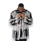 3/4 Rex Rabbit Double Breasted Coat