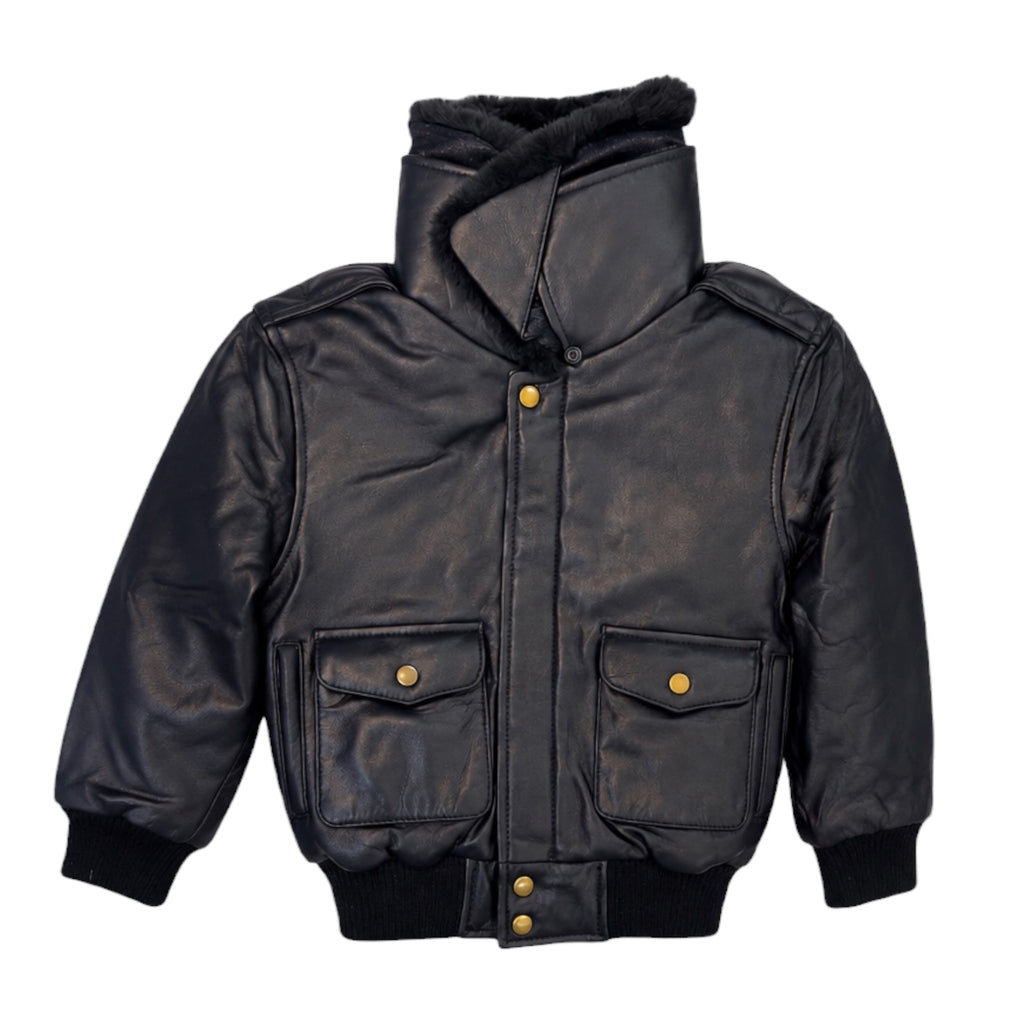 Leather Jacket with Furry Collar