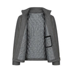 Grey Leather Jacket with Zippers