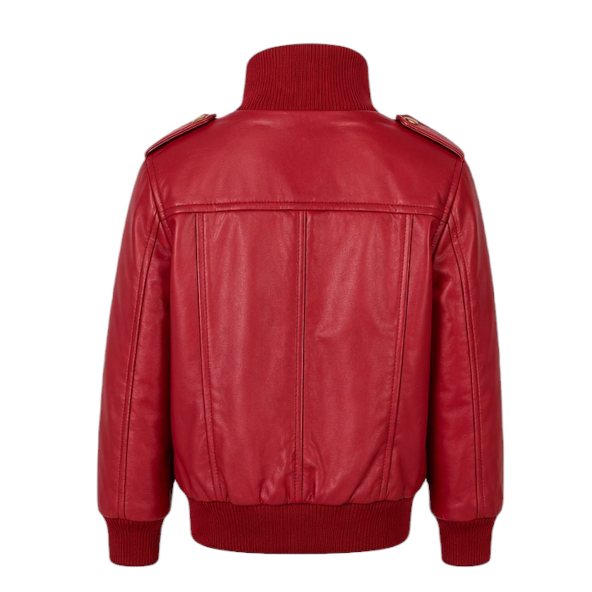 Leather Jacket with Chest Pockets