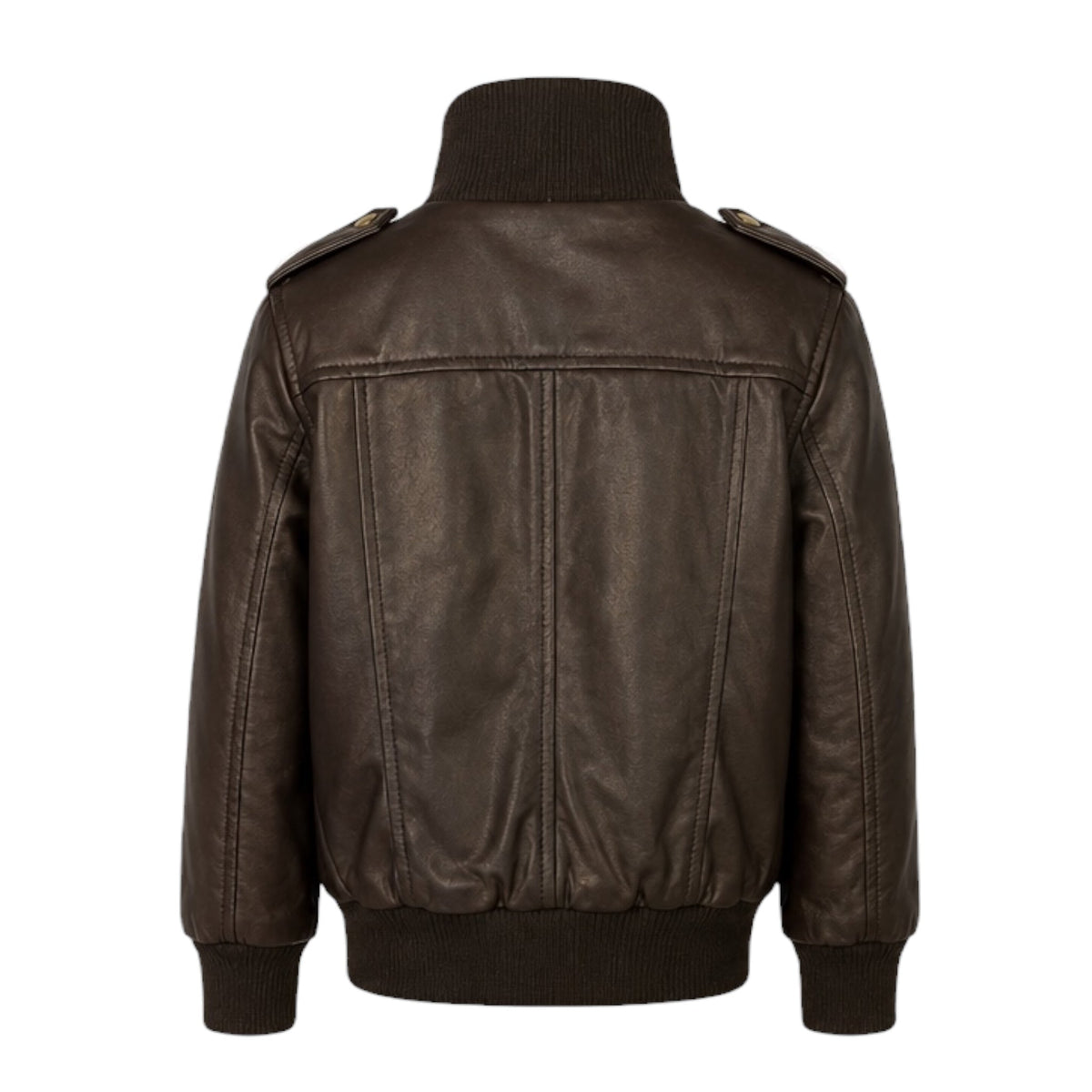 Leather Jacket with Chest Pockets