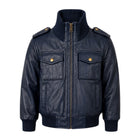 Leather Jacket with Chest Pockets