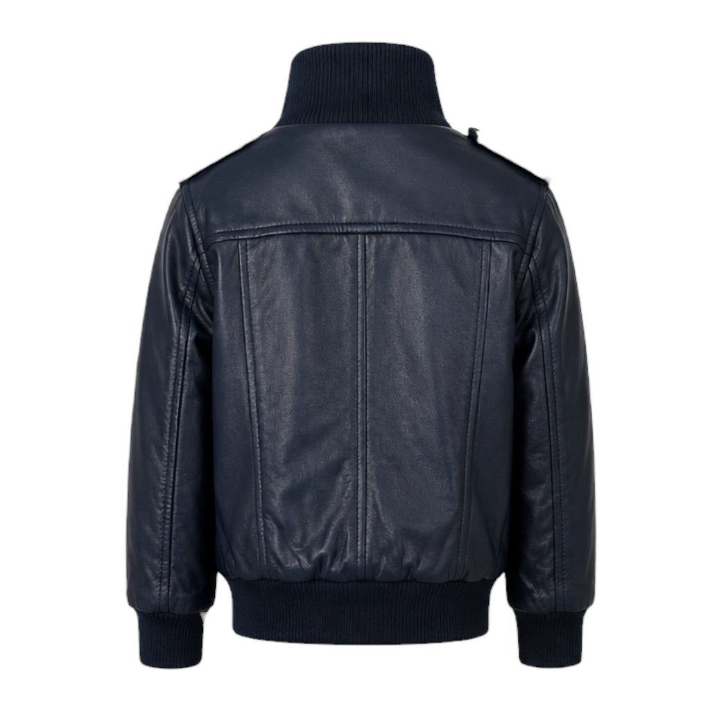 Leather Jacket with Chest Pockets