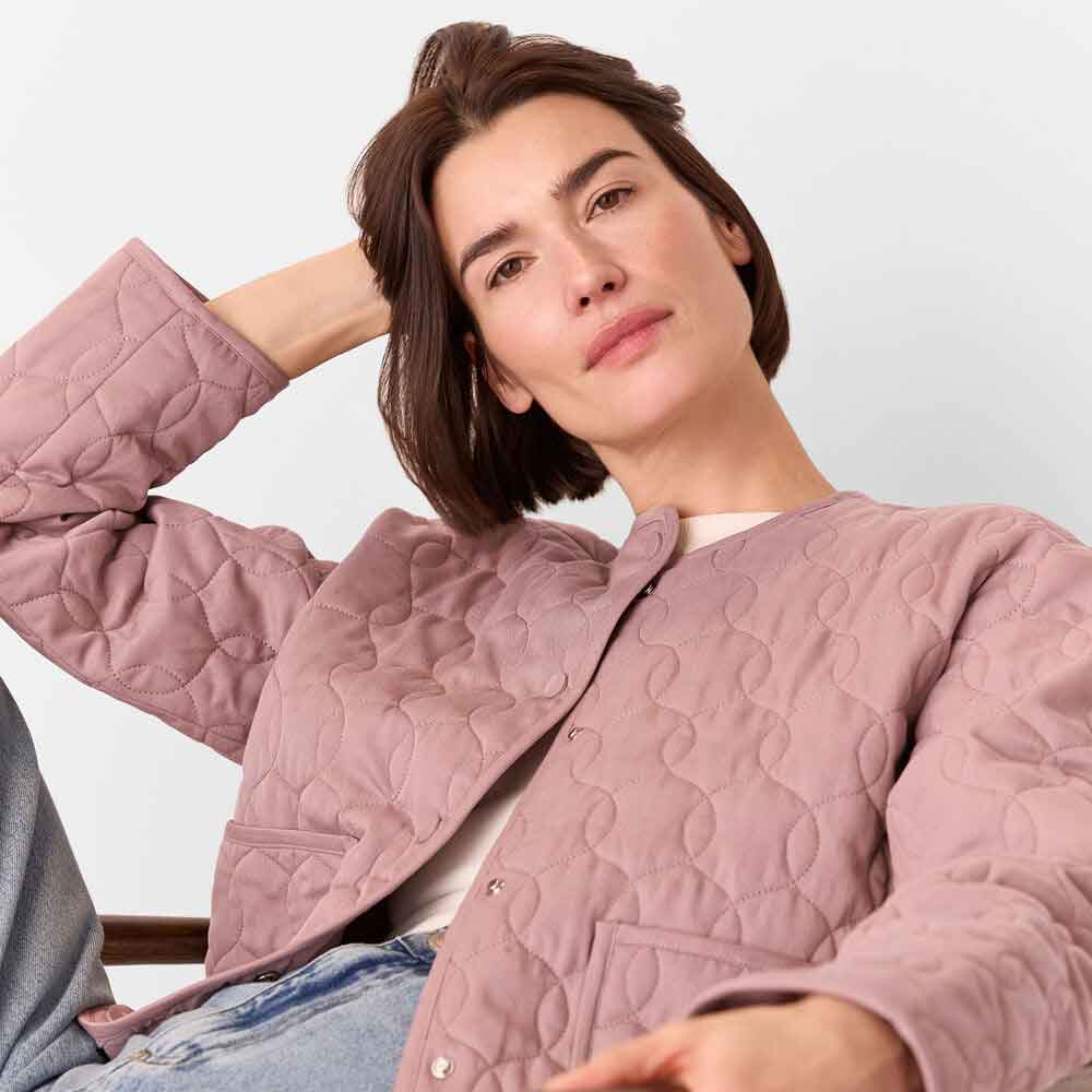 Pink Quilted Jacket for Women