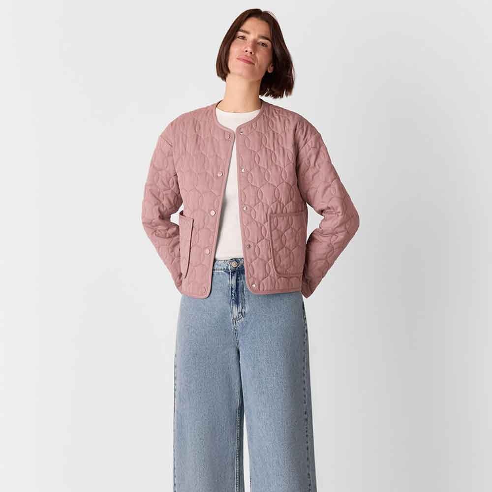 Pink Quilted Jacket for Women