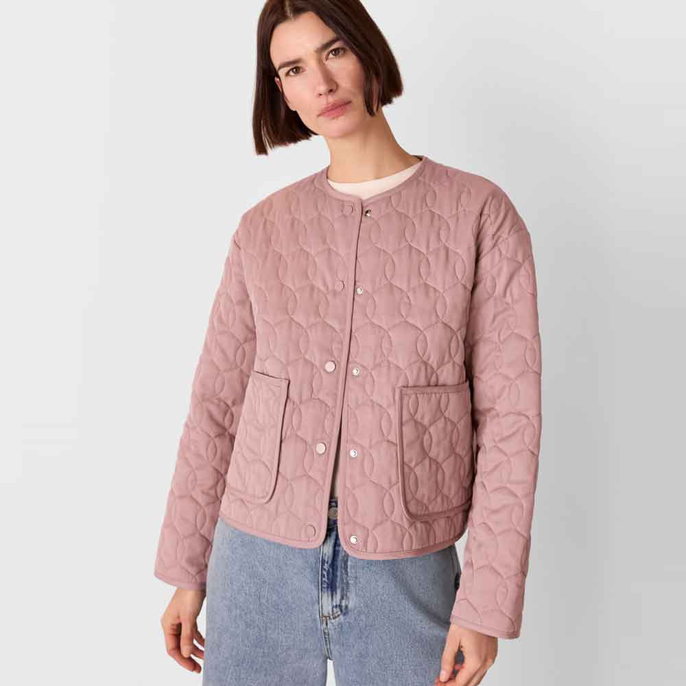 Pink Quilted Jacket for Women