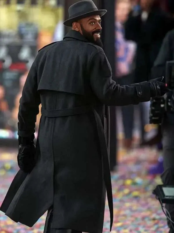 Play Dirty 2025 LaKeith Stanfield Black Trench Coat