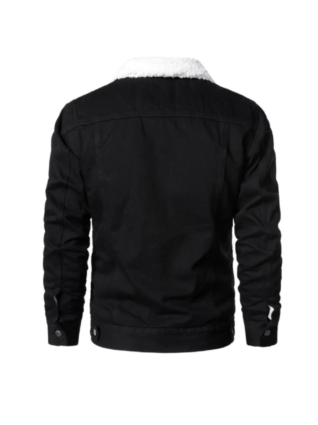 Black Denim Shearling Jacket