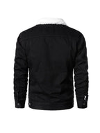 Black Denim Shearling Jacket