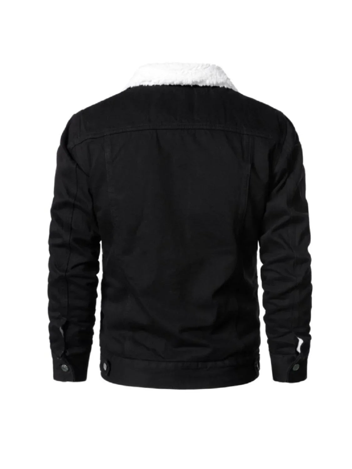 Black Denim Shearling Jacket