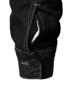 Black Denim Shearling Jacket
