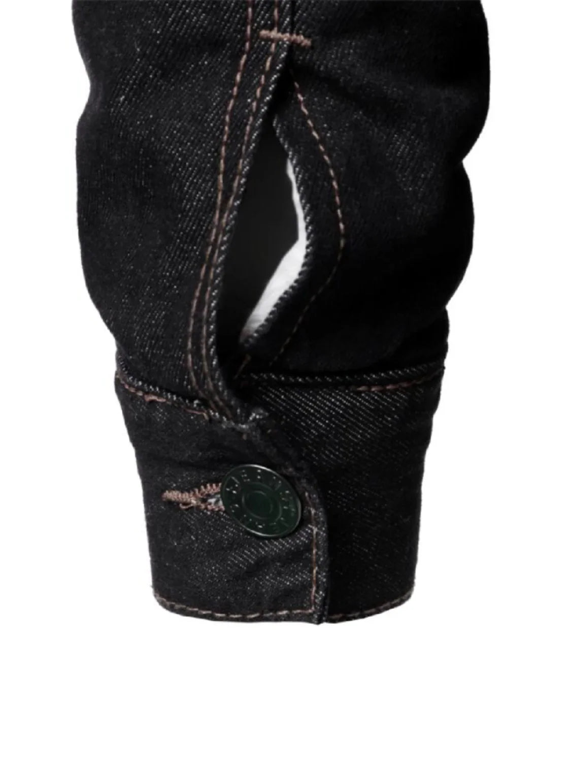 Black Denim Shearling Jacket