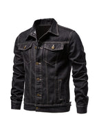 Black Denim Pocket Style Trucker Jeans Jacket