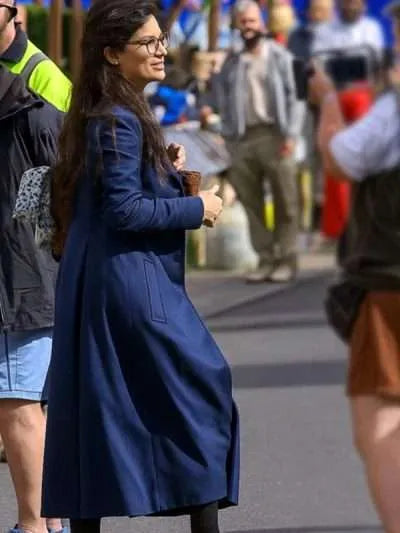 Sandra Bullock Practical Magic 2 Blue Fabric Coat