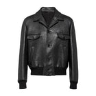 Mens Black Textured Trucker Jacket