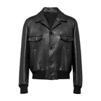 Mens Black Textured Trucker Jacket