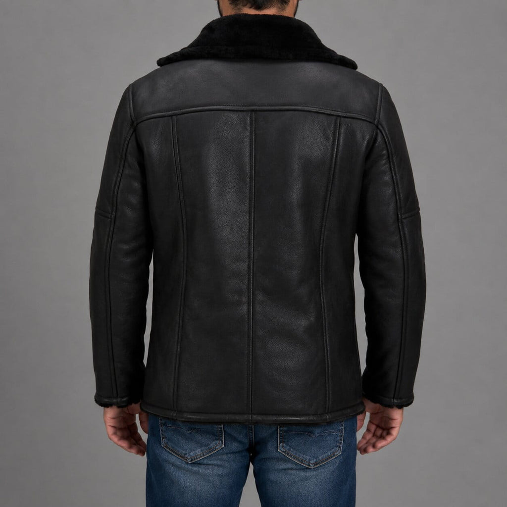 Premium Double Face Shearling Leather Jacket - Luxury Winter Look