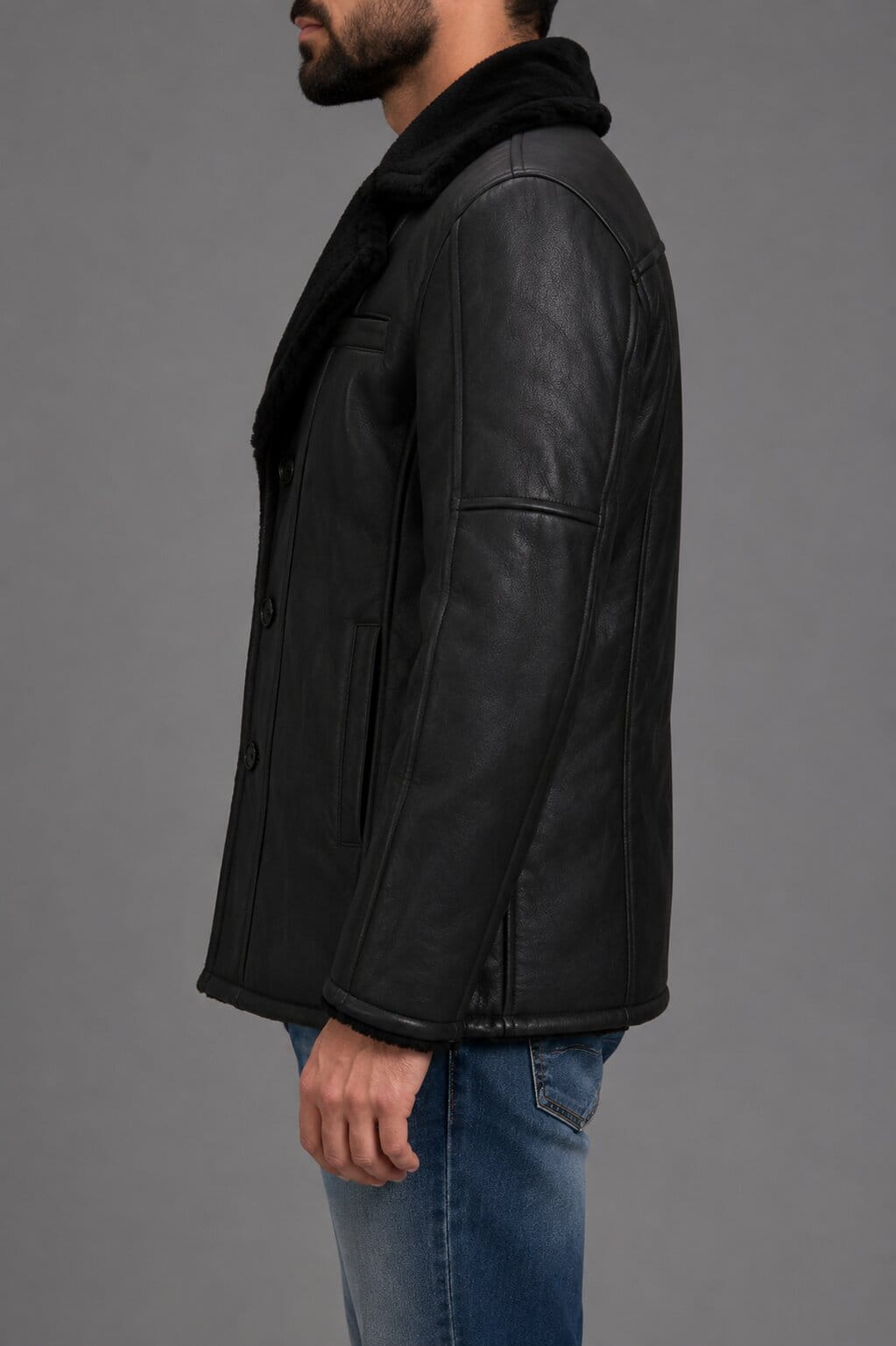 Premium Double Face Shearling Leather Jacket - Luxury Winter Look