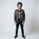 Men's Black Studded Punk Leather Jacket