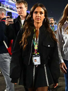 Jessica Alba F1 Qatar Grand Prix 2025 Black Bomber Jacket