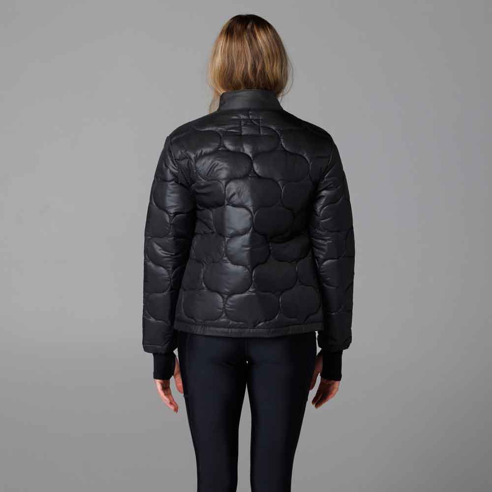 Quilted Bomber Jacket in Black Colour For Women