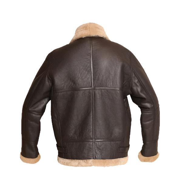RAF Aviator Bomber Real Shearling Brown Leather Jacket