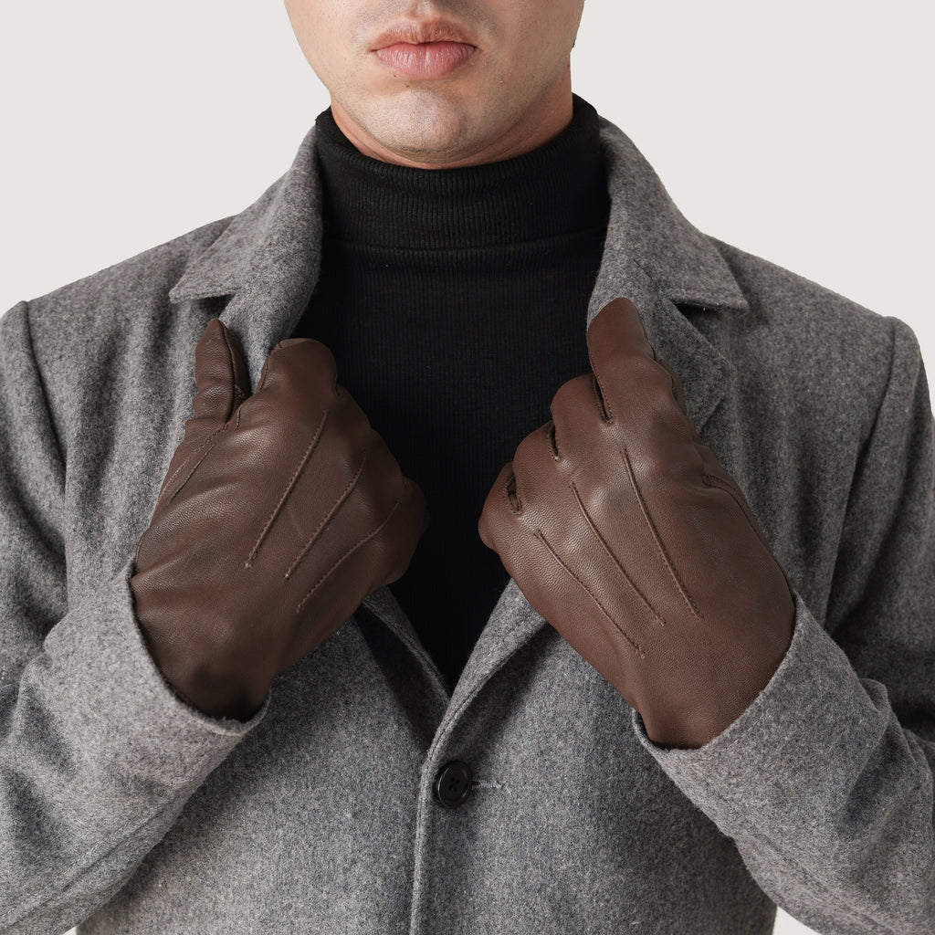 Ralph Brown Leather Dress Gloves